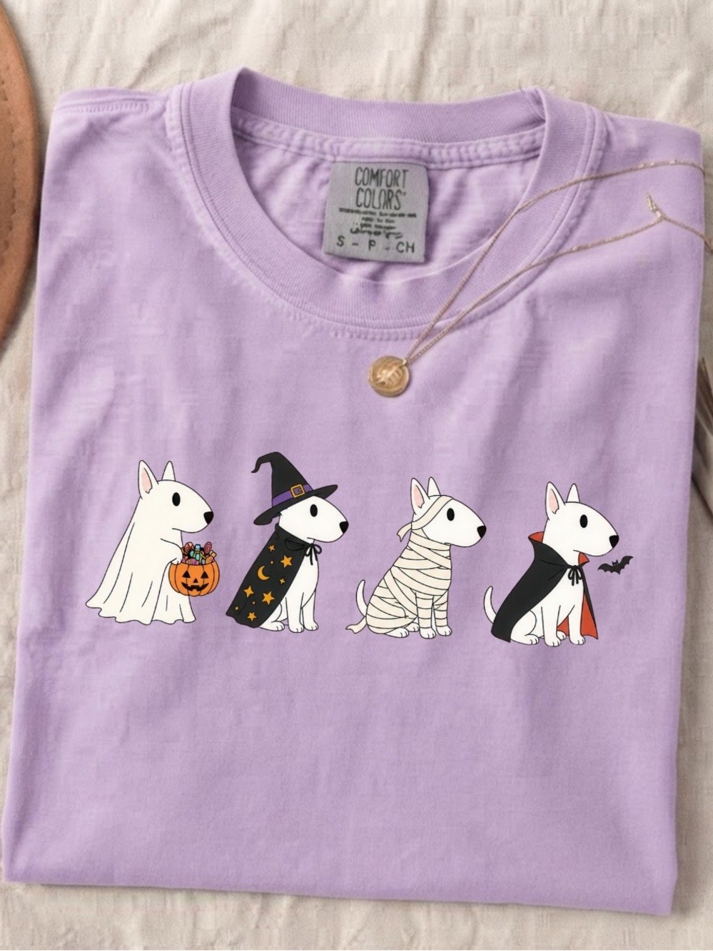 Bull Terrier Dogs Halloween Costume Comfort Colors T-Shirt
